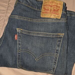 Levi's Mens Straight Leg Jeans in Dark Blue Denim